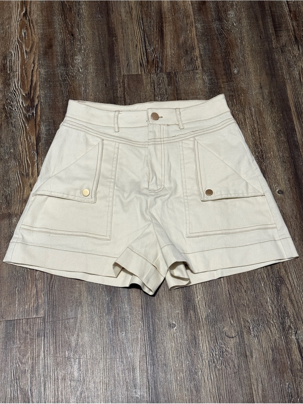 Freemarket High Waisted Utility Shorts Women's Small High Rise Relaxed Fit in Cr